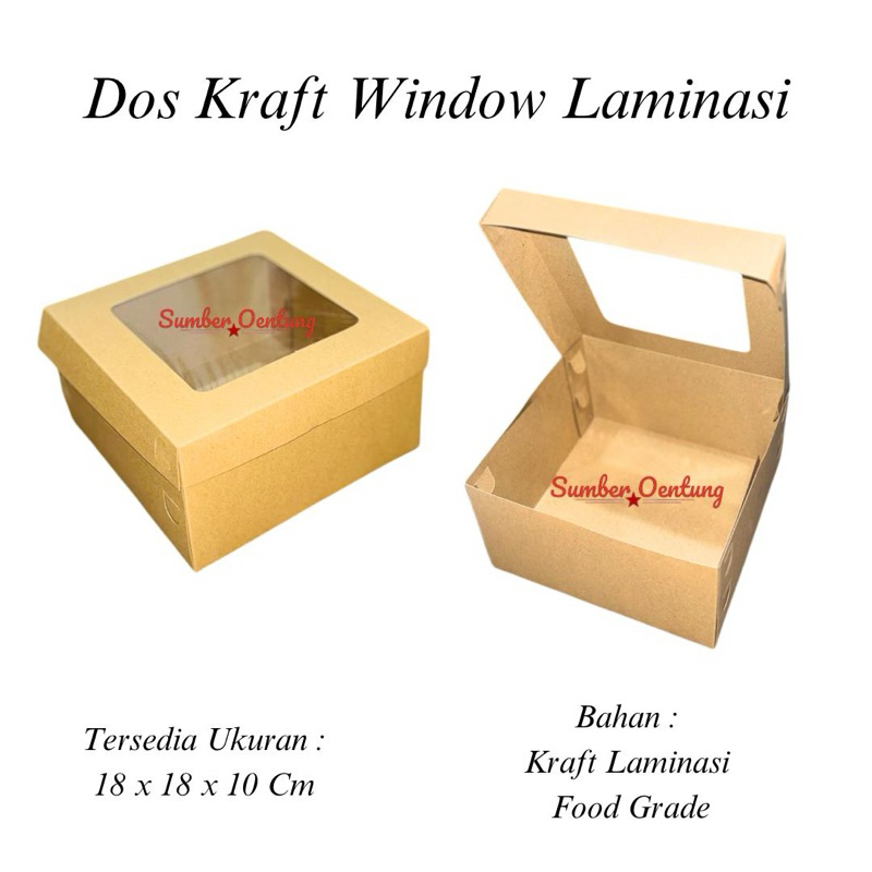 

DOS KRAFT 18x18x10 WINDOW LAMINASI TEBAL BOX HAMPERS KOTAK SOUVENIR