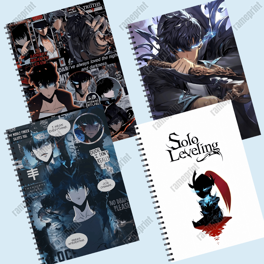

Notebook Spiral A5 Anime Solo leveling Soft Cover 50 lembar/100halaman