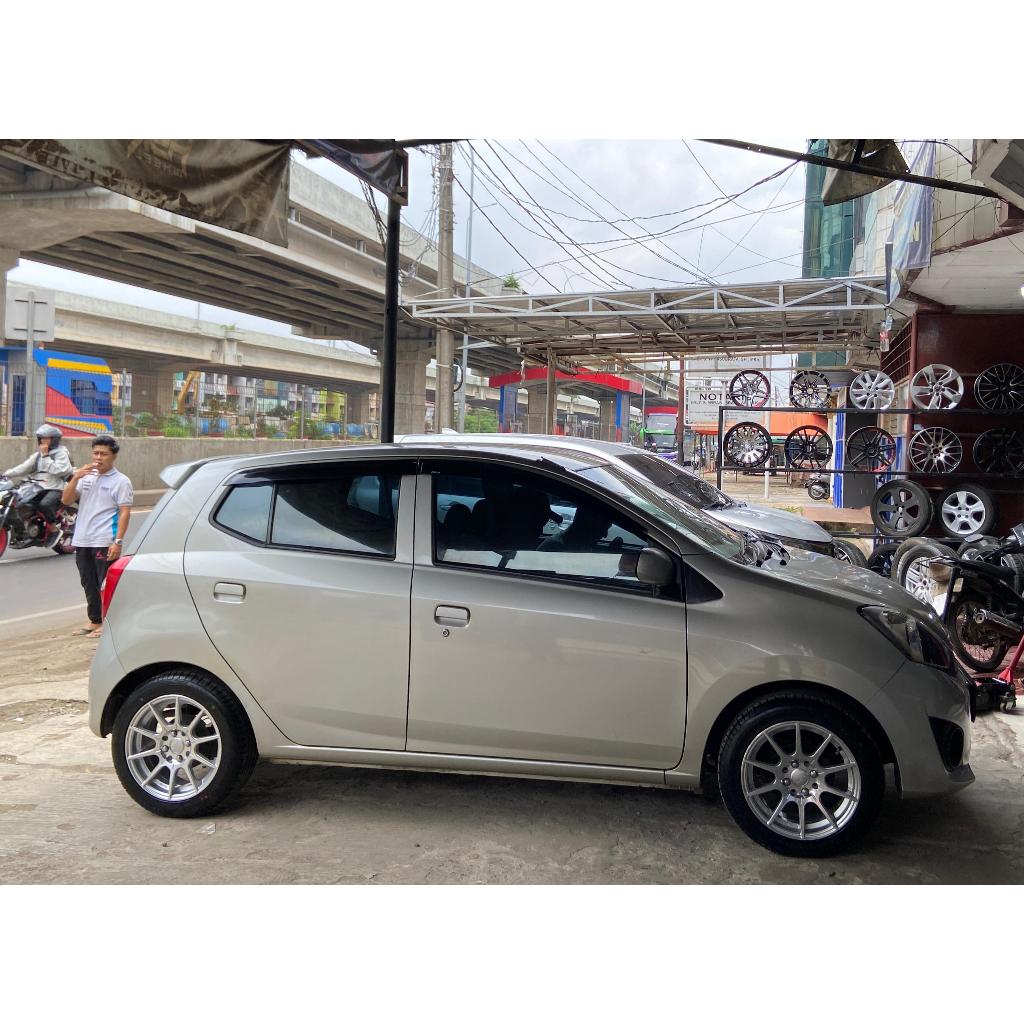 paket velg plus ban forceum 185 55 r15 untuk mobil ayla use velg hsr rai-s2 ring 15