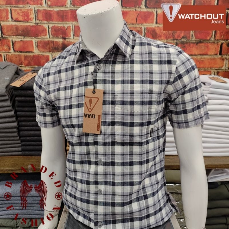 WATCHOUT JEANS KEMEJA LENGAN PENDEK JS502430123 GREY