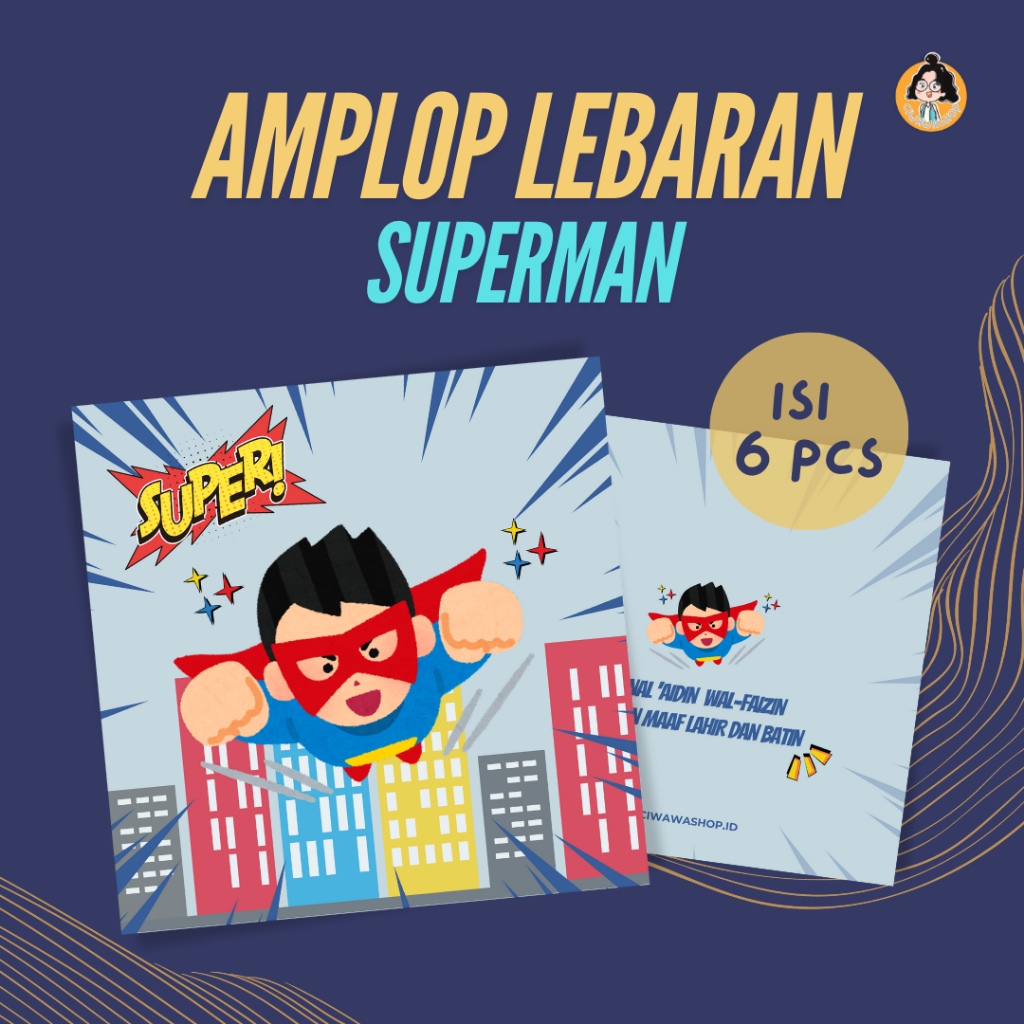 

AMPLOP LEBARAN GAMBAR SUPERMAN GEMAS [6 PCS]