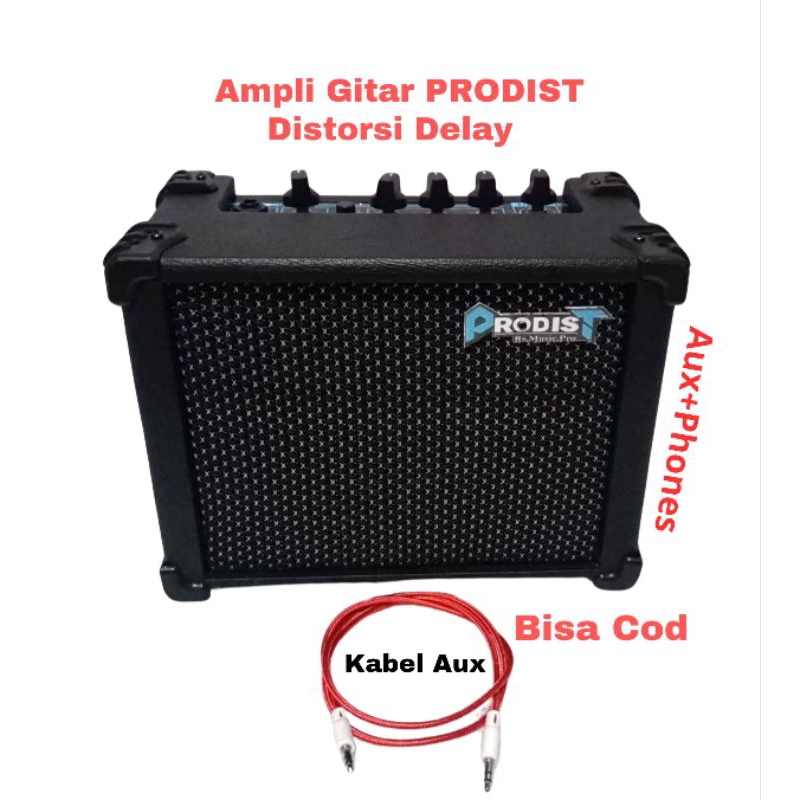Ampli Gitar  Listrik  Distorsi Delay-Ampli Gitar Mini 4inch Sudah Distorsi Delay Aux+Phone