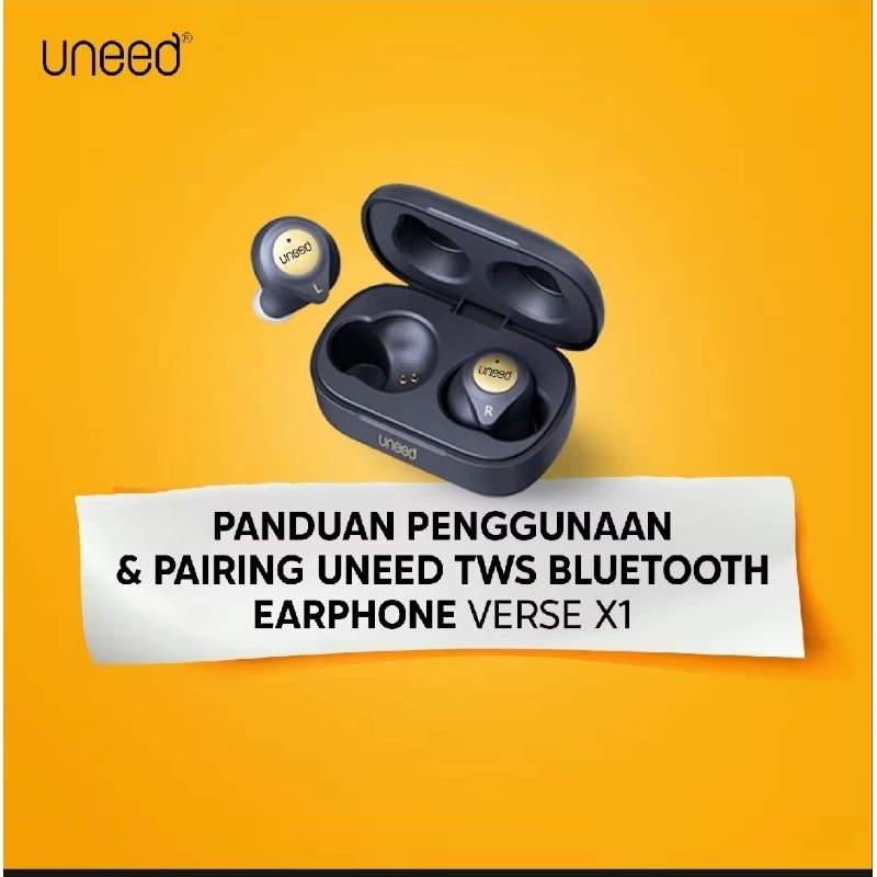 Uneed Earphone Bluetooth Panduan Versi X1