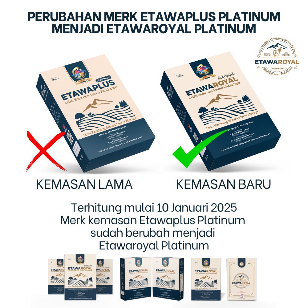 

Susu Kambing Etawa ETAWAROYAL Perubahan dari ETAWAPLUS - 250 gr