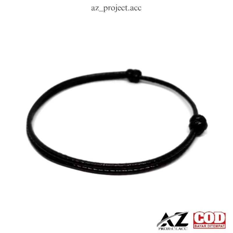 GELANG TALI KOREA 2MM GELANG HITAM PRIA WANITA GELANG TALI PRIA WANITA GELANG TALI PERUSIK  AKSESORI