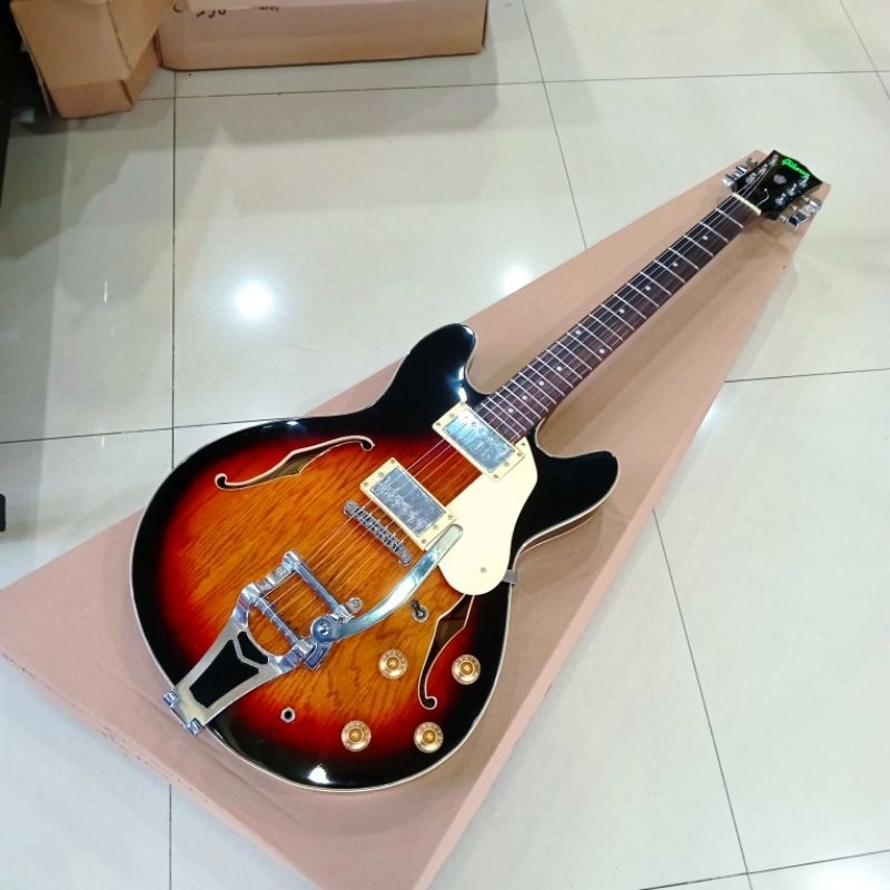 Gitar Listrik Elektrik Gibson Semi Hollowbody Bigsby Special Custom