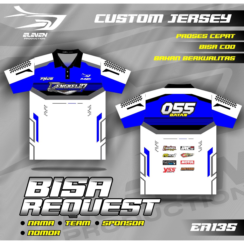 JERSEY RACING polo baju balap racing custom full printing jersey balap jersey bisa ubah nama nomor j