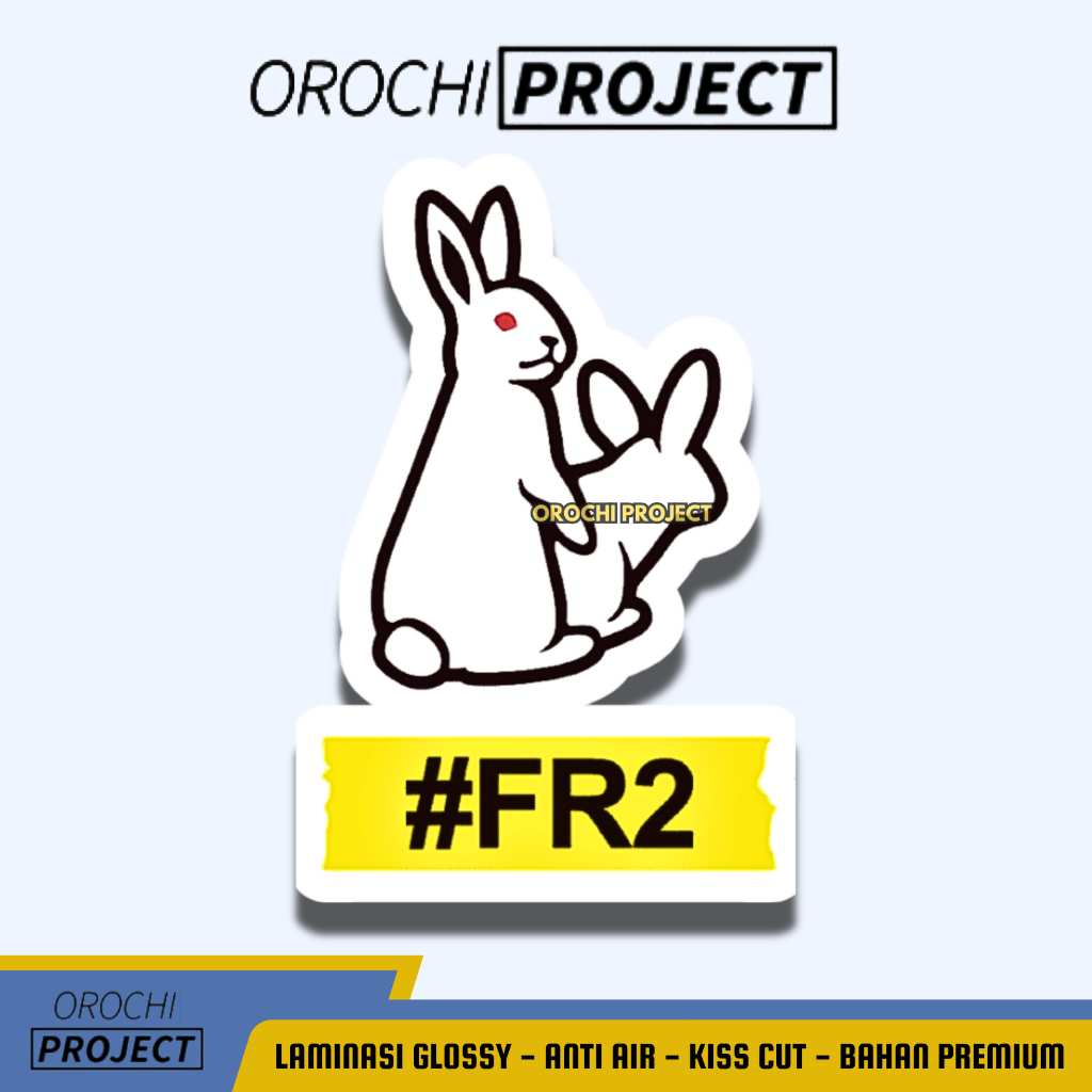 

Sticker Stiker Logo FR2 The Fxx King Rabbits Vinyl Glossy Anti Air HP Laptop Tumbler Motor Helm