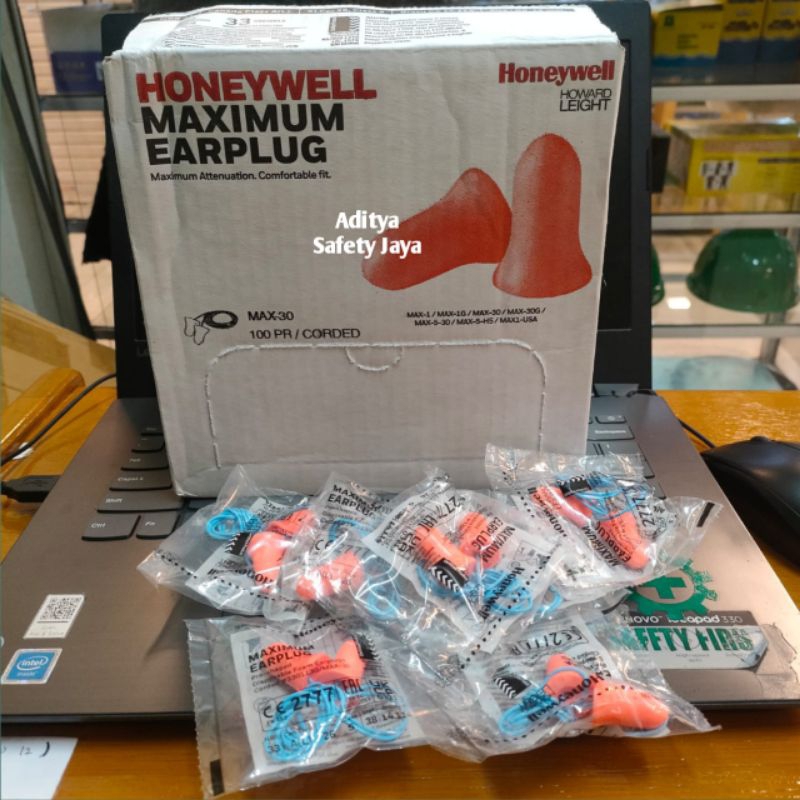 Earplug Max 30 Corded / Howard Leight Corded Earplug Max 30 Original