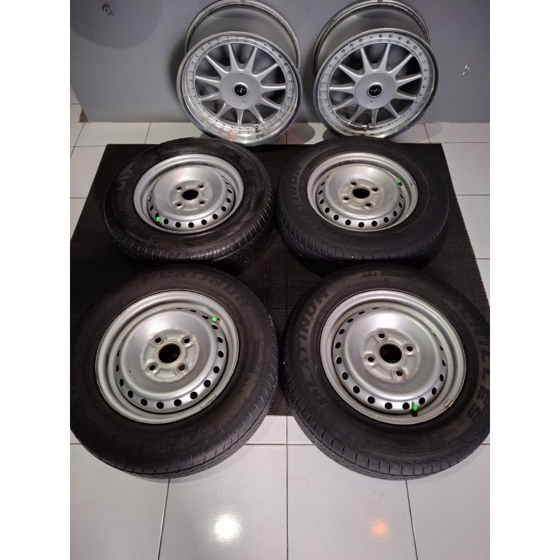 Kaleng R14 4x114.3 + Ban copotan