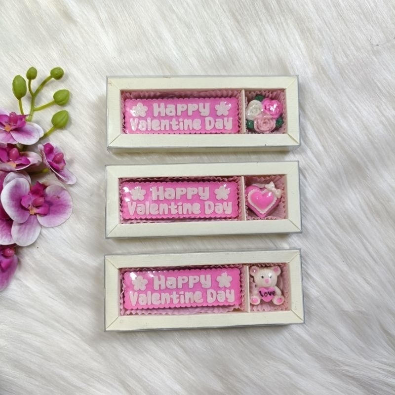 

3Box Cokelat Hadiah Valentine Day Valday Kemasan Kotak Sekat kecil (Sekat 4)