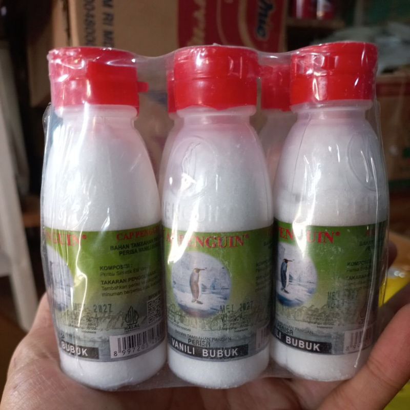 

VANILI BUBUK BOTOL Cap PENGUIN 60gram