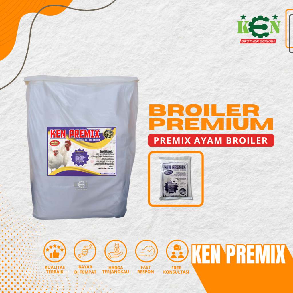 KEN PREMIX Broiler Premium campuran pakan ayam pedaging broiler