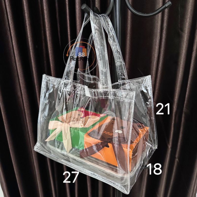 

Tas mika bening transparan tebal premium goodie bag souvenir ultah hampers lebaran