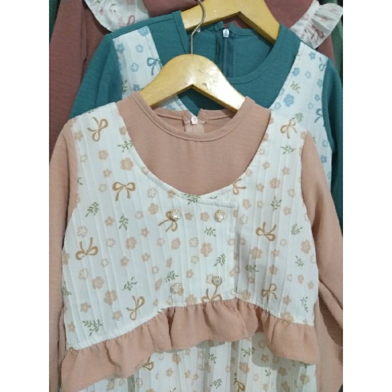 Gamis Anak Motif kode Rompi set hijab