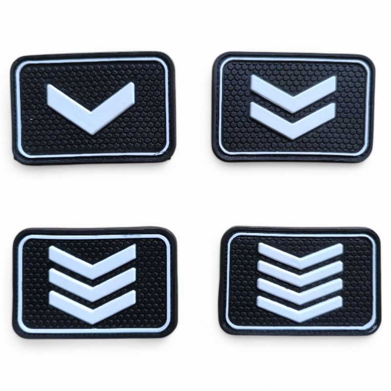 patch rubber logo pangkat bripda briptu bripka brigpol polri tempelan emblem karet aksesoris