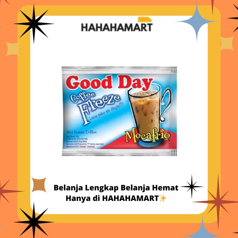 

GOOD DAY COFFE FREEZE MOCAFRIO || HARGA PAKET ISI 2 RENTENG (20 PCS)