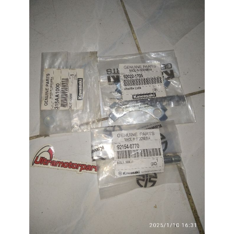 nut mur baut baud plat gear gir belakang kawasaki kaze blitz edge zone zx130 zx 130 ksr z125 origina