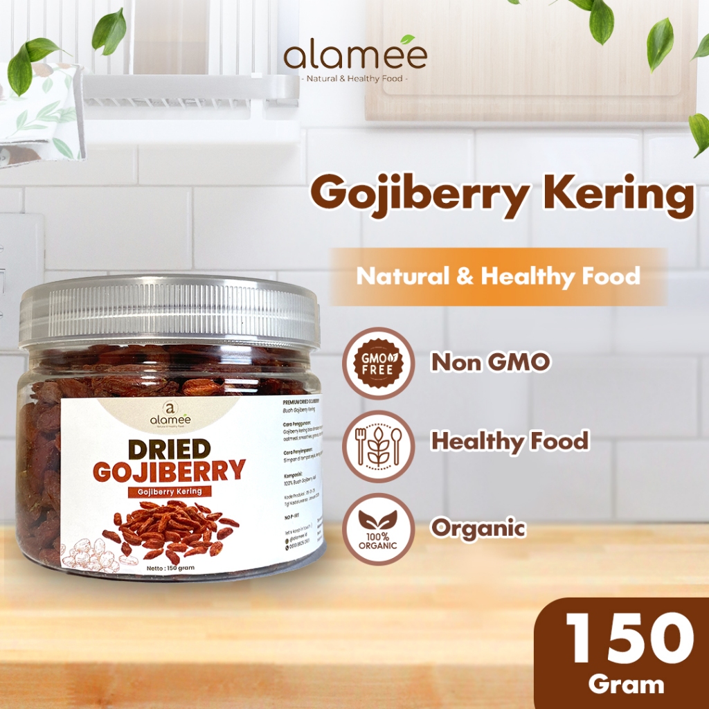 

ALAMEE Goji Berry Kering Dried Fruit Red Gojiberry Cemilan Buah Kici Premium 150gr