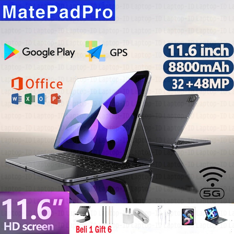 【Free keyboard】2025/5G Baru Murah Tablet PC Asli Matepad Pro 12GB + 512GB Tablet Android(13) 11.6 in