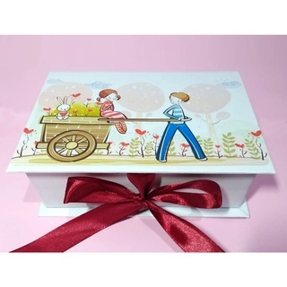 

Kotak Kado Putih Motif - Ukuran 17x11x5,5