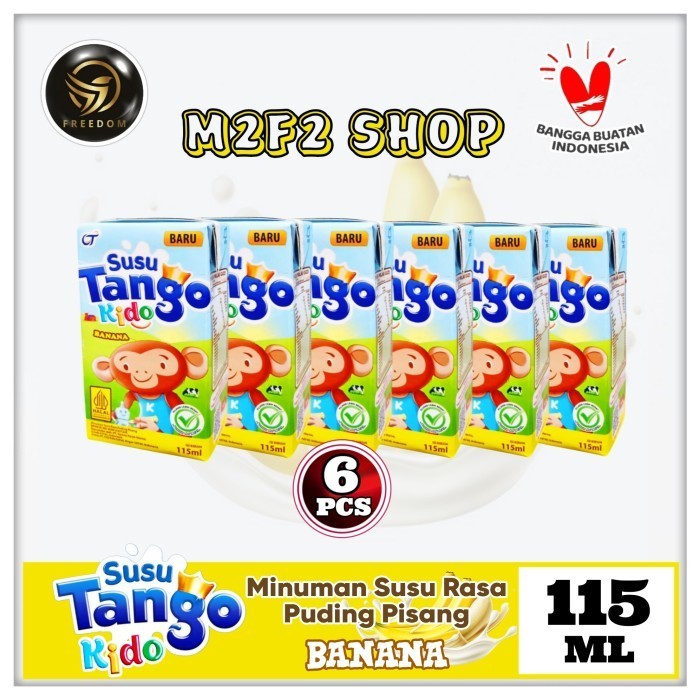 

Susu Kids Tango Kido Banana Pudding | Puding Pisang Kotak UHT - 115 ml (Kemasan 6 Pcs)