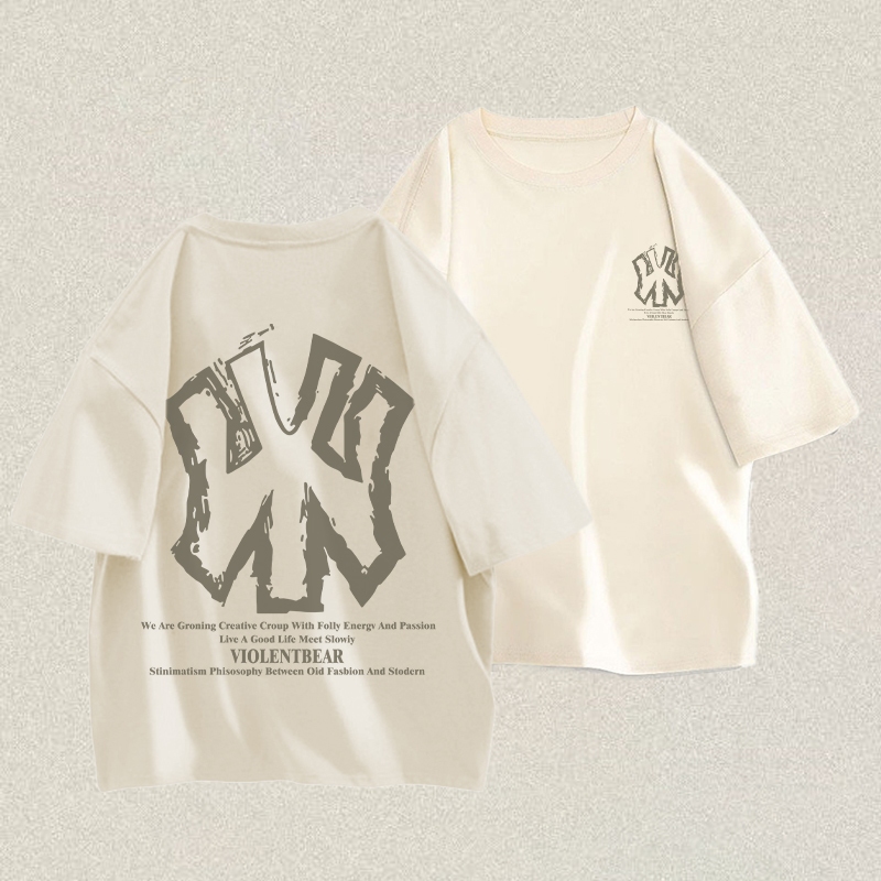 RENELLE Kaos T-shirt Pria Oversize | Kaos Sablon “VIOLENTBEAR” | Kaos Pria Distro Original | Kaos Di