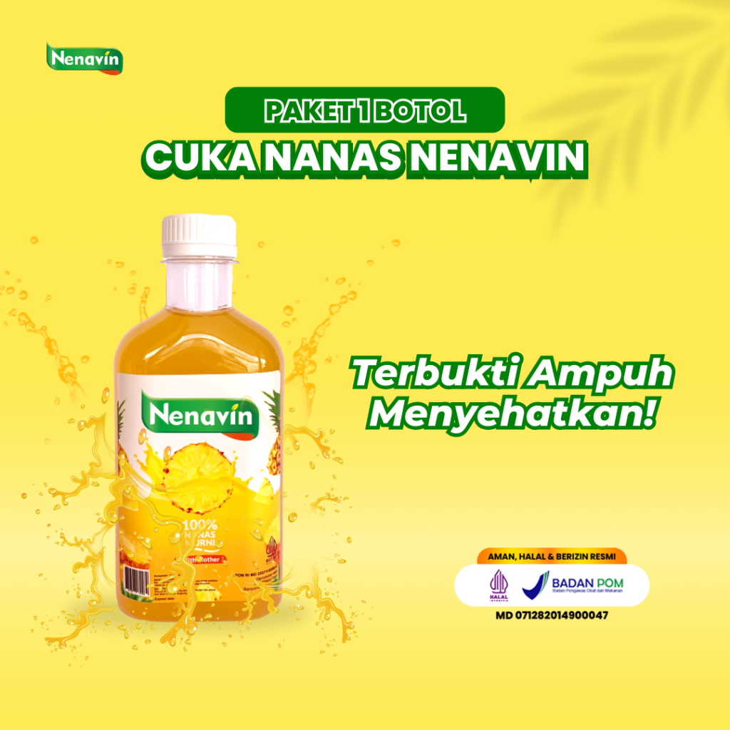 

NENAVIN - Cuka Nanas Organik - 100% Asli Solusi Turunkan Kadar Gula Darah dan Asam Urat Tinggi