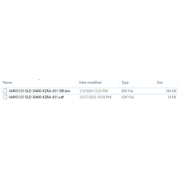 

FILE REMAP VARIO 125 OLD SERIES KZRA 651