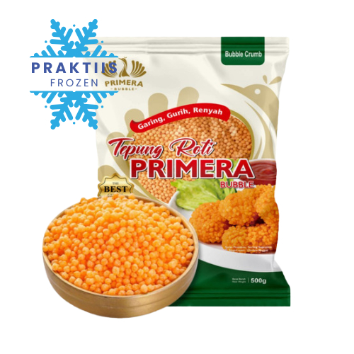 

PRIMERA TEPUNG BUBBLE CRUMBS 500GR / TEPUNG ROTI BOLA / TEPUNG CRISPY