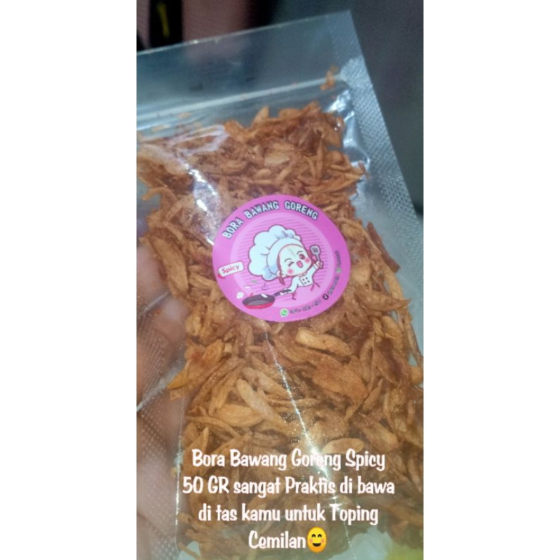 

Bawang Goreng Asli Gurih Pedas 50 GR Tanpa Tepung