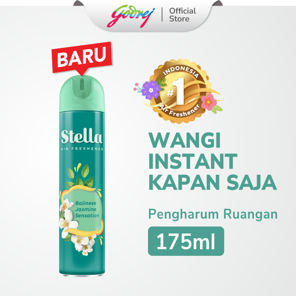 Stella Aerosol Air Freshener Balinese Jasmine Sensation 175ml - Pengharum Ruangan Semprot