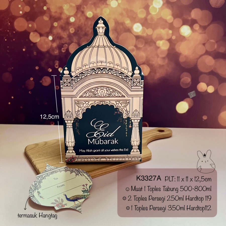 

Kotak Eid Mubarak K3327 Box Lebaran Idul Fitri dus Toples | K33