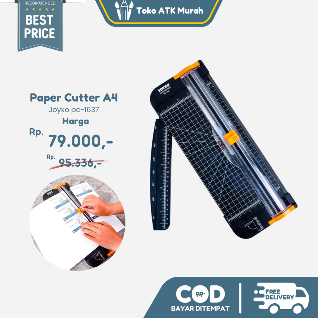 

Pemotong Kertas Joyko PC-1637 A4 Paper Cutter
