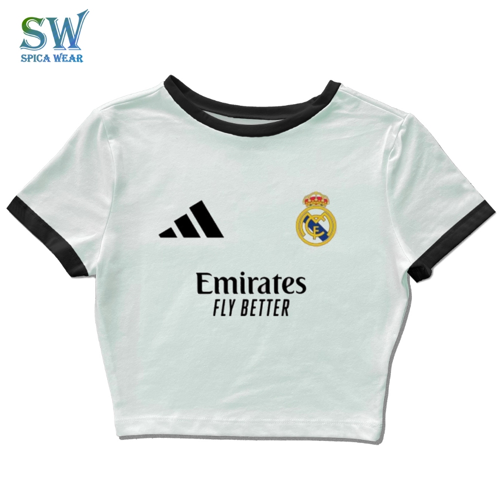 Baby tee Real Madrid Emirates Fly Better Style Crop Tee