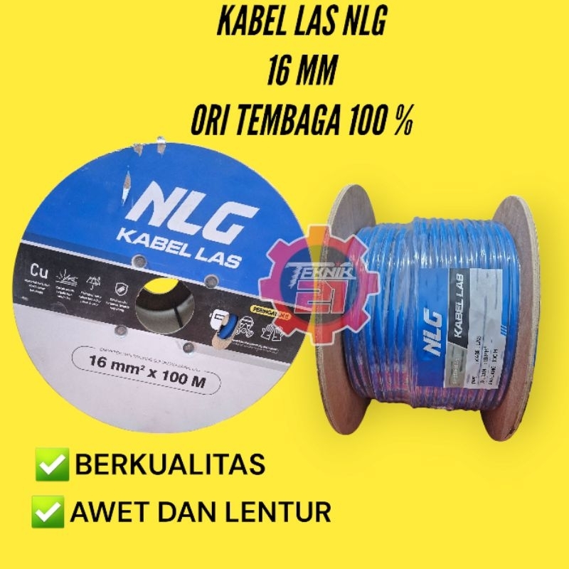 KABEL LAS 16 MM ASLI TEMBAGA KABEL LAS IZUMI 16 MM KABEL LAS 1 METER