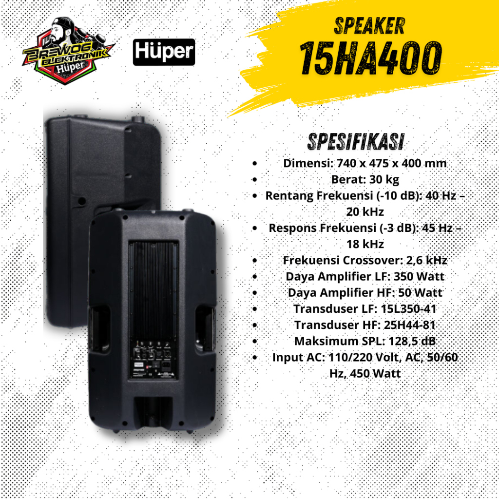 Huper Barclay Speaker Aktif 15HA400