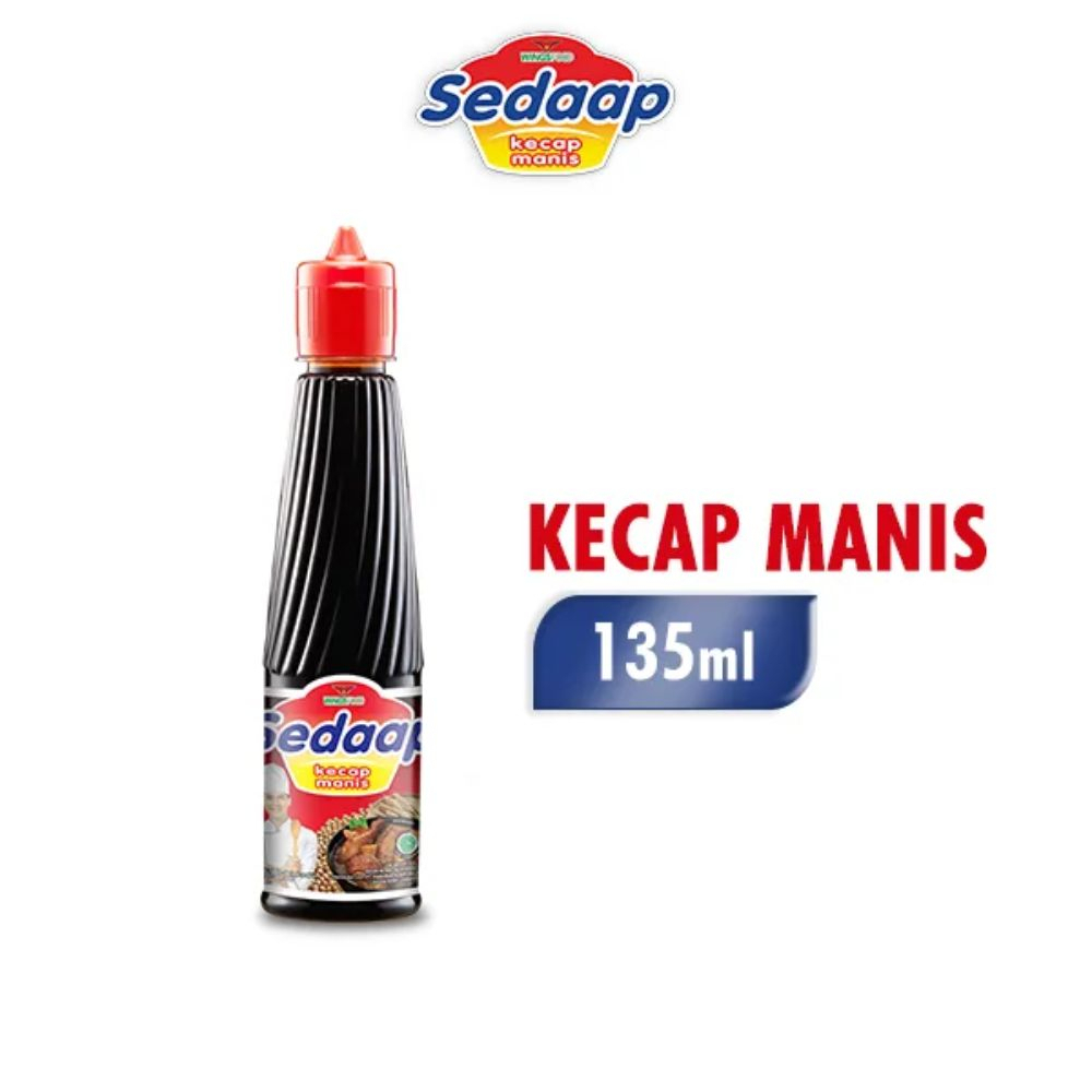 sedaap kecap manis kedelai hitam spesial 135ml - kecap sedaap manis kedelai hitam