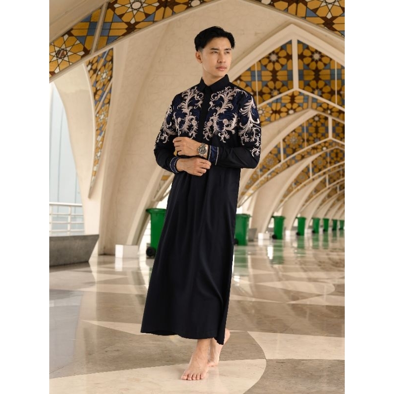 Gamis Bordir Pria NUC.ID Taslim 01 (Hitam)