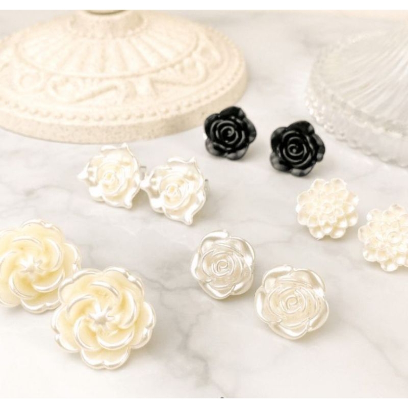 Anting Hijab/Klip Anting/Anting Hijab Mutiara/anting Kelopak