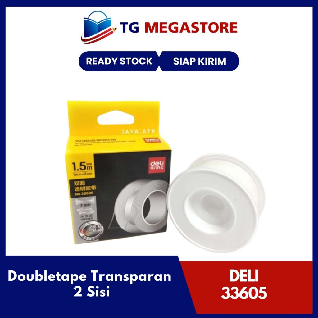 

Doubletape Deli Transparan 2 Sisi - 33605