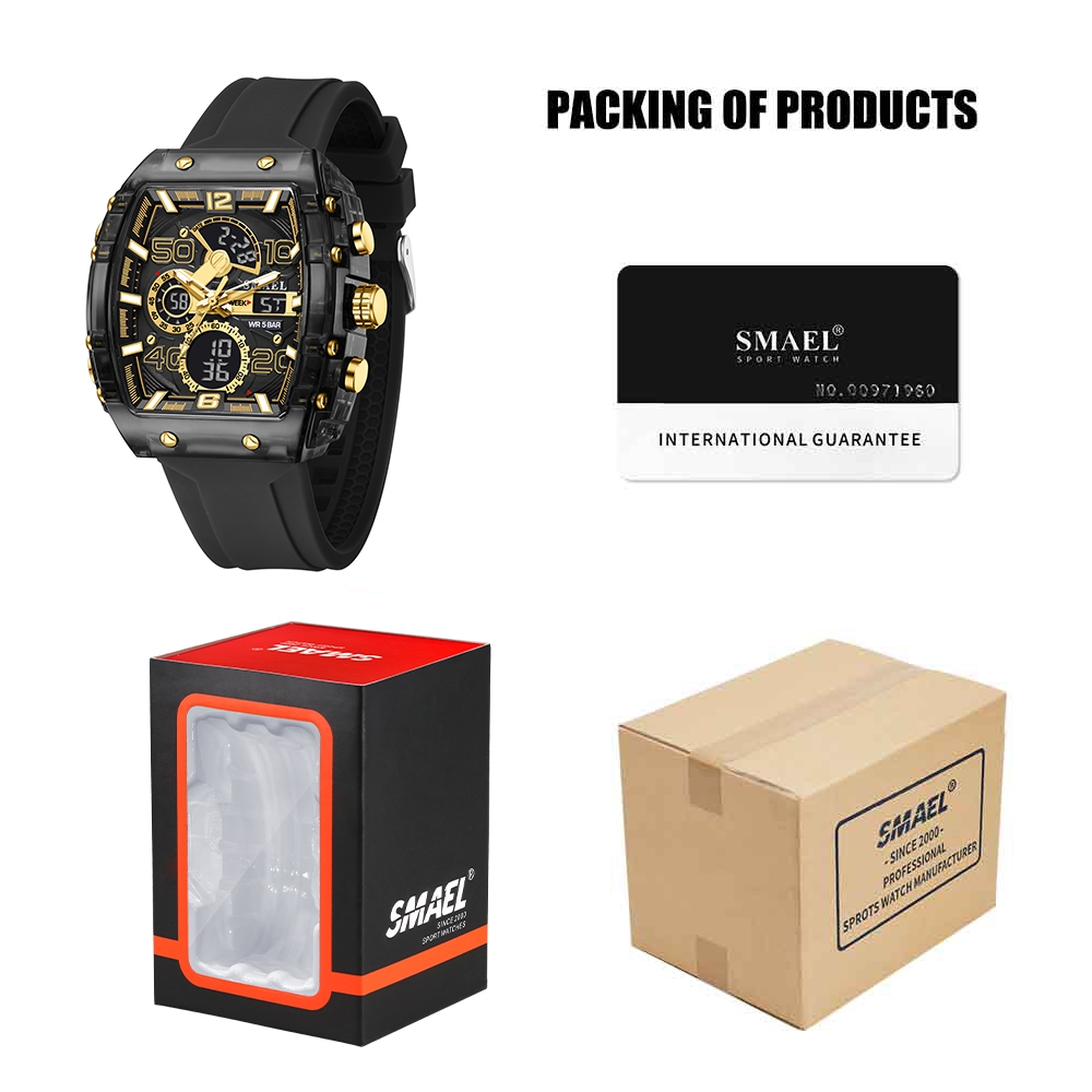 RECOMMENDED SMAEL 8109 JAM TANGAN ELEKTRONIK OLAHRAGA UNTUK PRIA, MULTIFUNGSI, TAHAN AIR, DAN