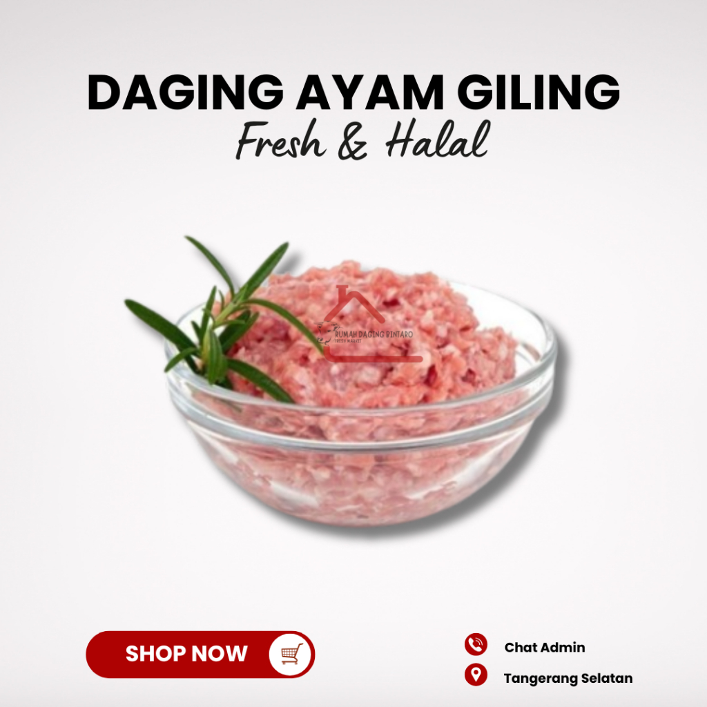 

Daging Ayam Giling Boneless Halal 1kg Tangerang Selatan