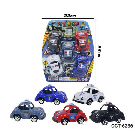 MAINAN ANAK MOBIL POLISI KECIL MINI ISI 5PCS  [OCT6236] - MAINAN MOBIL-MOBILAN ANAK LAKI-LAKI MOBIL 