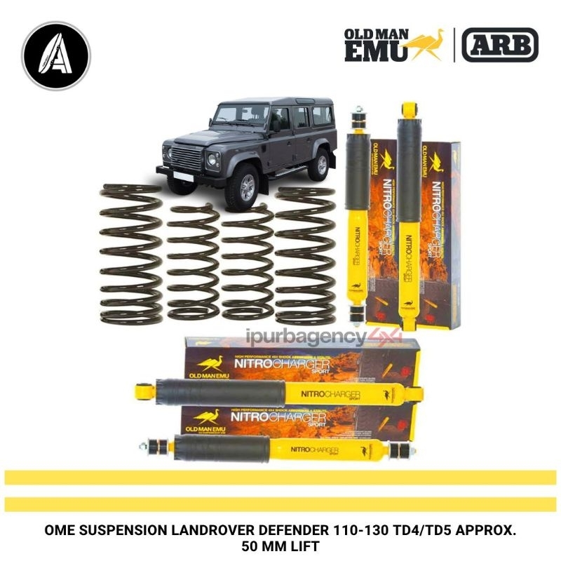 ARB - OME 50mm Lift Nitro Sport set F&R: Land Rover Defender 110/130