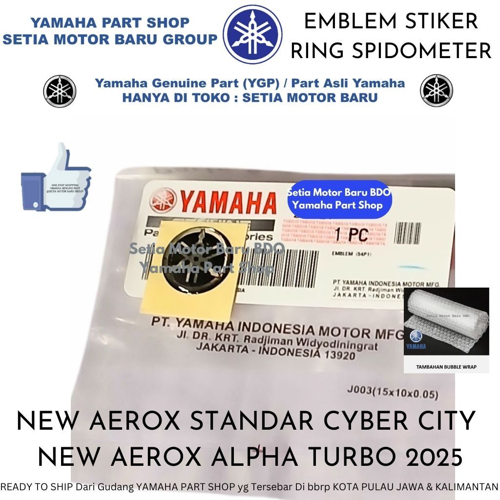 Emblem Stiker Ring Spido Spidometer New Aerox Standard Cyber City Alpha Turbo Asli Yamaha Bandung