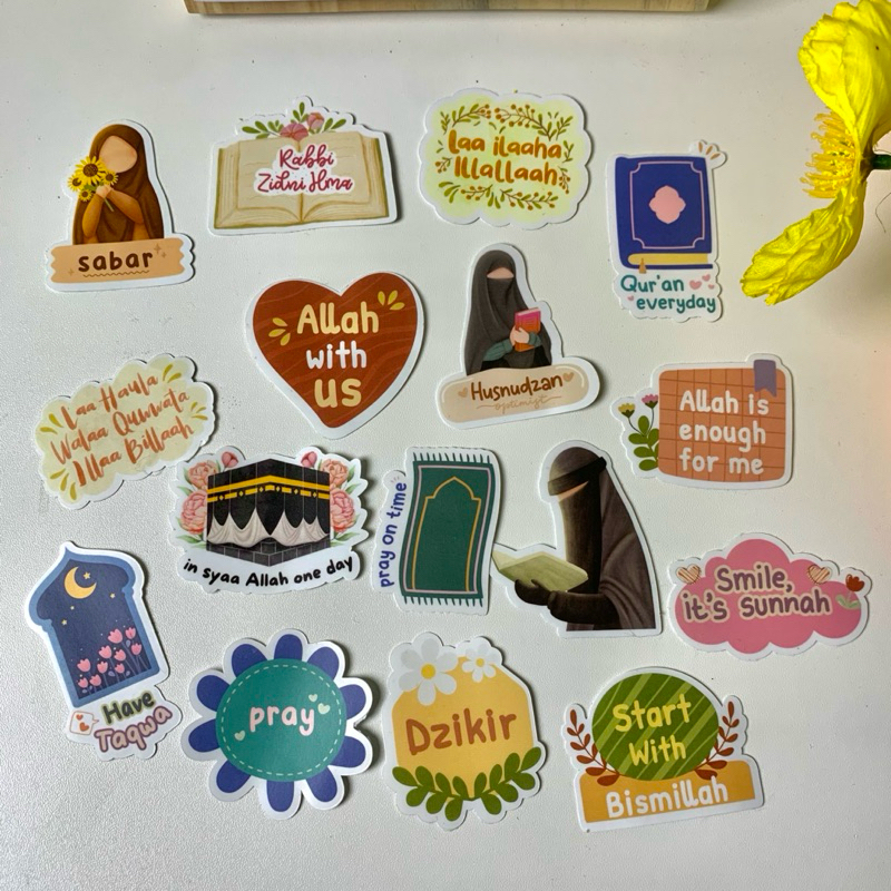 

1pcs) Sticker Die Cut by Akadkita | Quote Islam Stiker Waterproof Motivasi Muslimah Cute Case tempel hp laptop tahan air