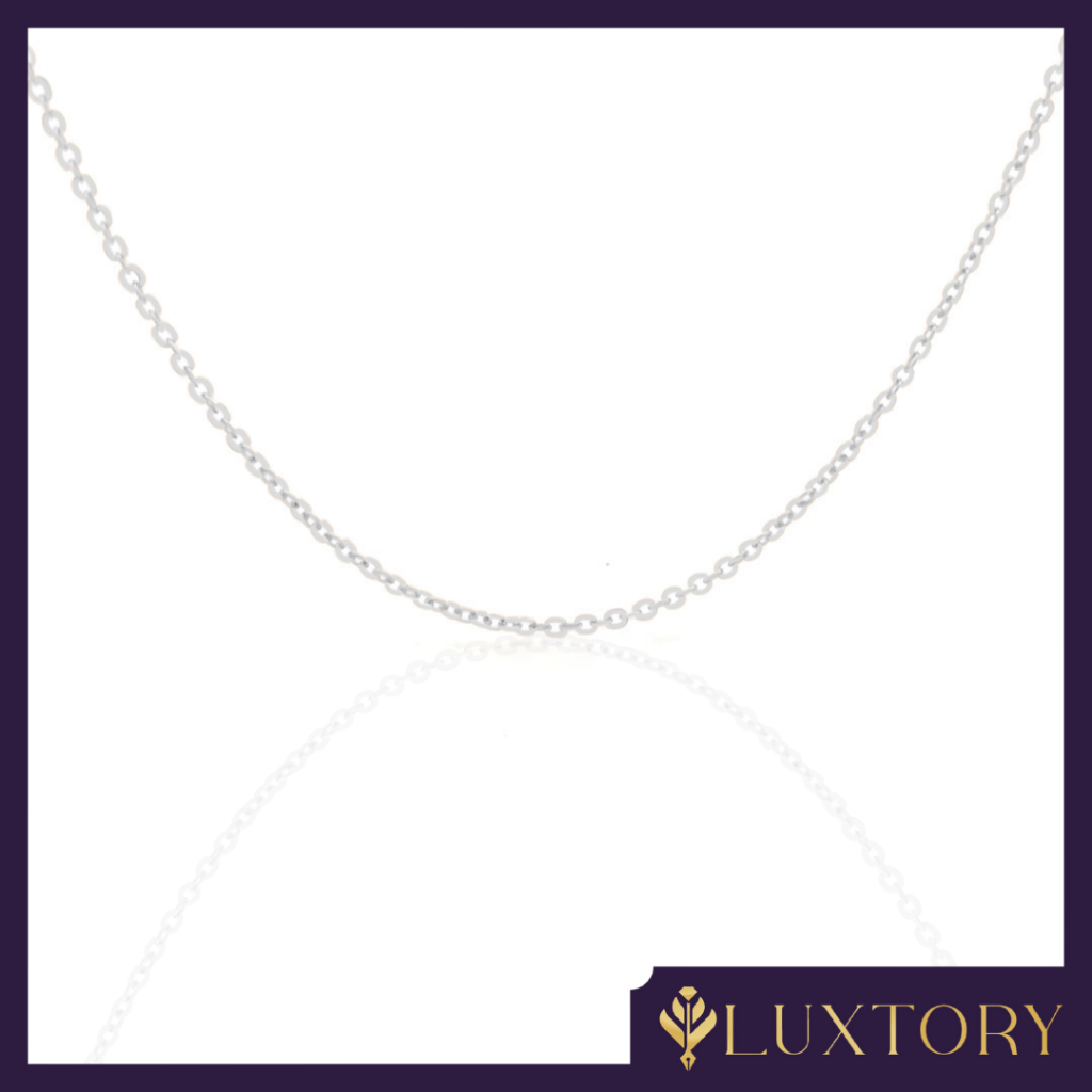 Kalung Serut Emas Putih Hollow Trixie Kadar 8K