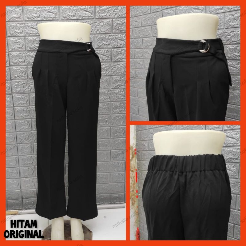CELANA PANJANG HITAM CEWEK/ CELANA KERJA CEWEK / celana kerja hitam wanita / celana panjang hitam fo