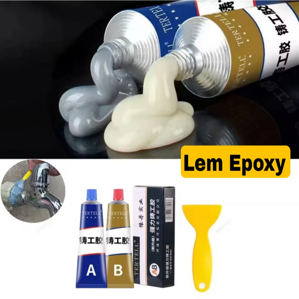lem besi epoxy plastic steel lem epoxy AB Lem Campur Penambal Besi